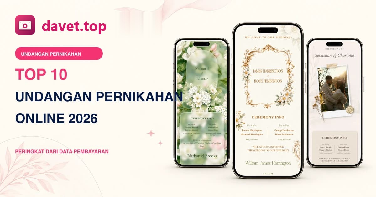 10 Desain Undangan Pernikahan Online Terbaik 2026