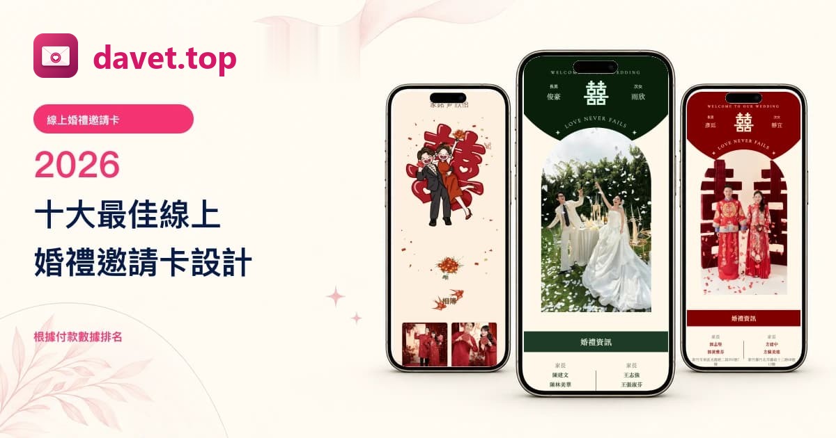 十大最佳線上婚禮邀請卡設計 2026