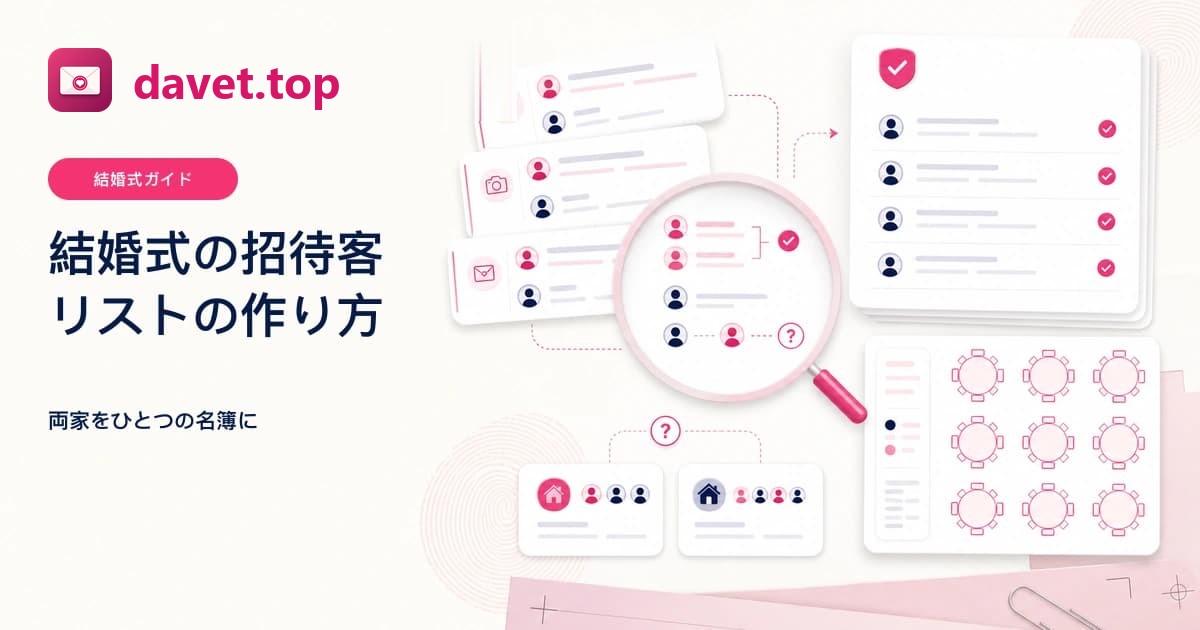 結婚式の招待客リストの作り方