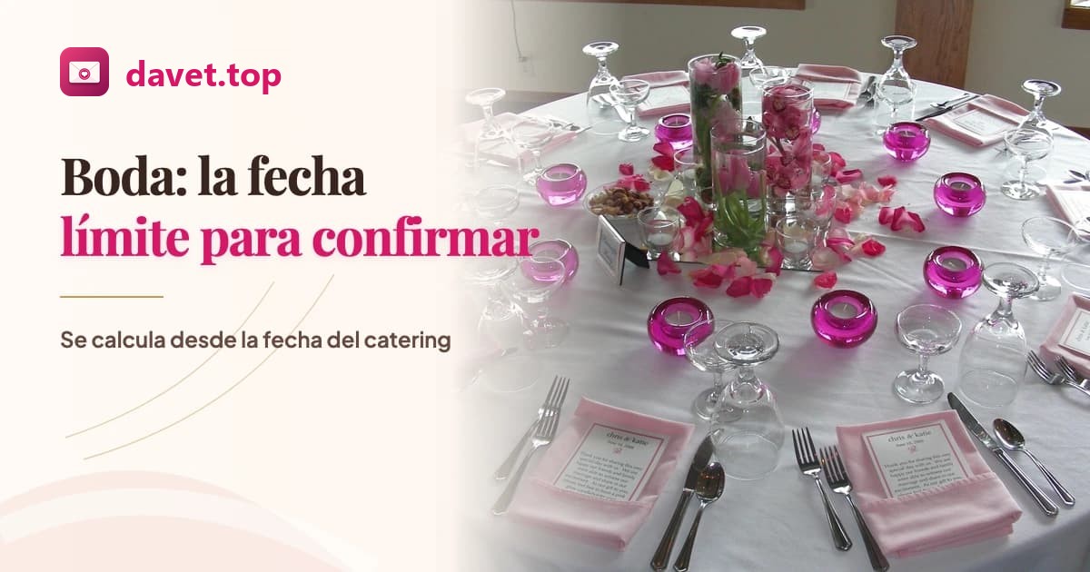 ¿Qué fecha límite poner para confirmar la boda?