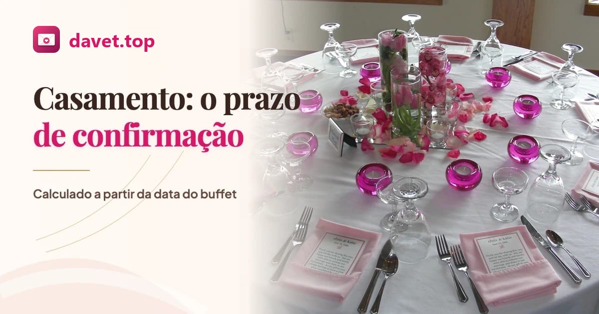 Qual o prazo para confirmar presença no casamento?