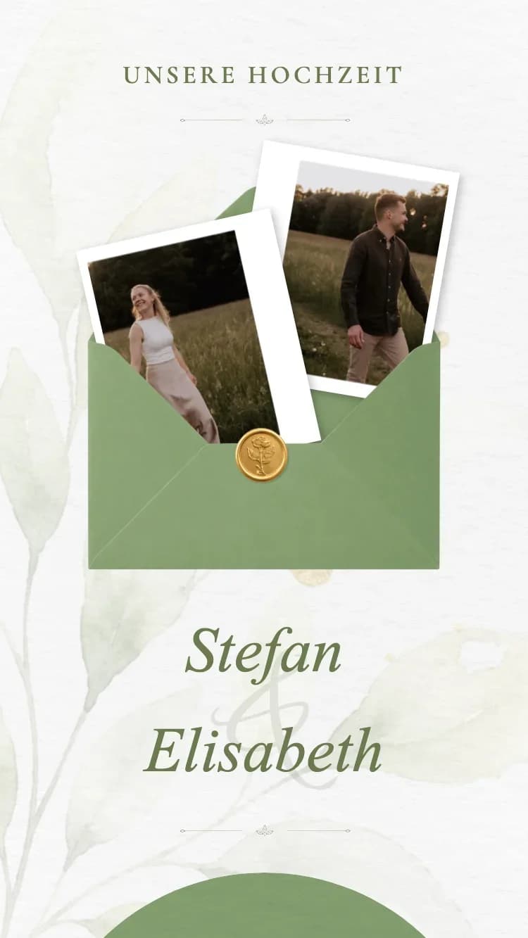 Minimalism - Green - Vorlage für Online-Hochzeitseinladungen