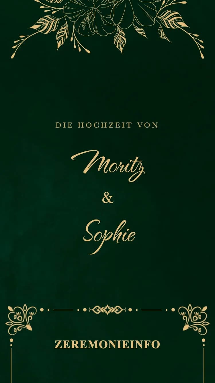 Royal - Green - Vorlage für Online-Hochzeitseinladungen