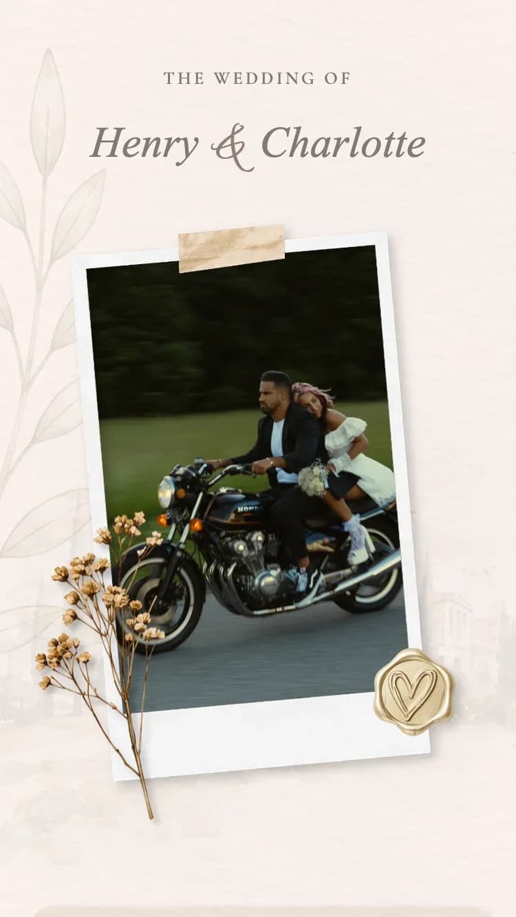 Minimalism - Brown - Online Wedding Invitation Template