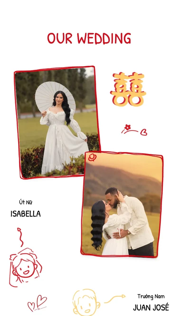 Love Art - Red - Plantilla de Invitación de Boda Online