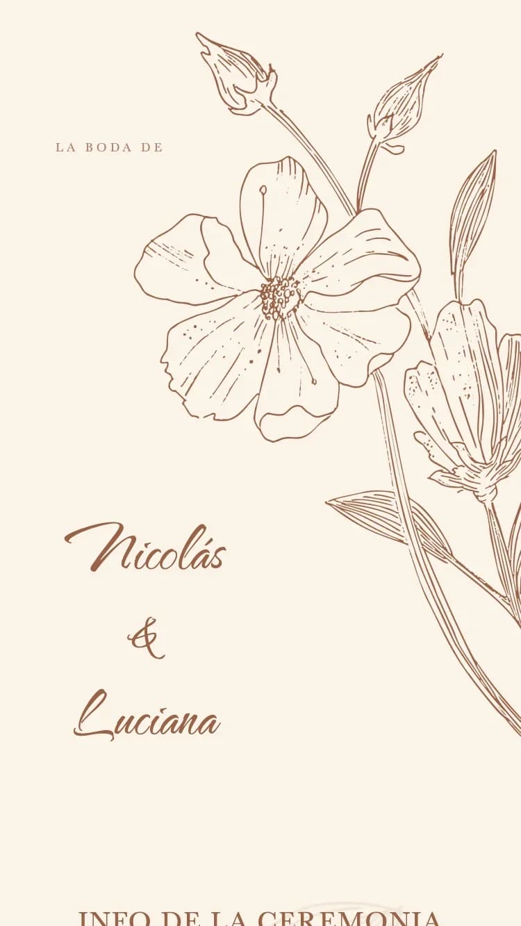 Silk Flora - Brown - Plantilla de Invitación de Boda Online