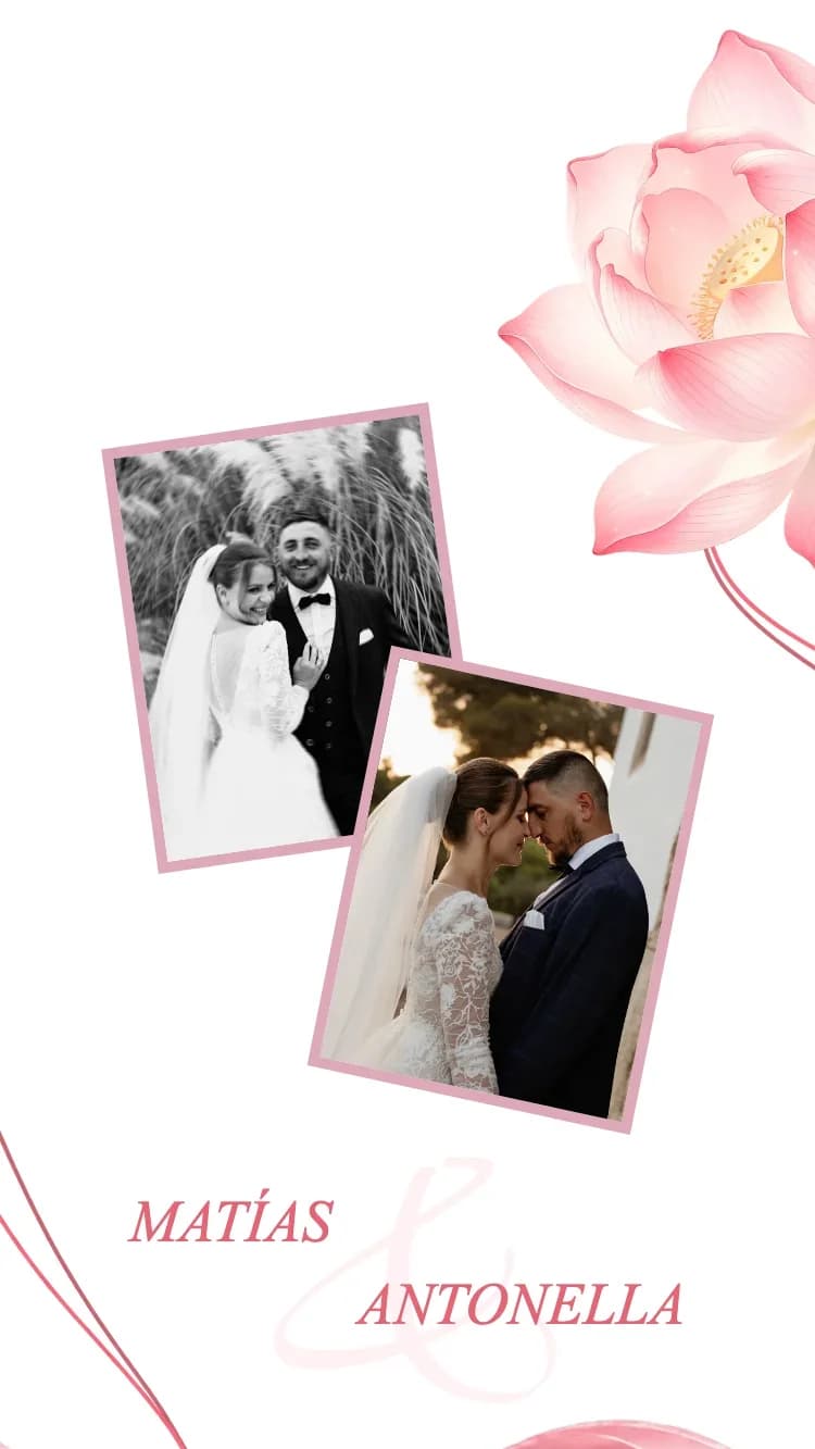 Silk Ribbon - Pink - Plantilla de Invitación de Boda Online