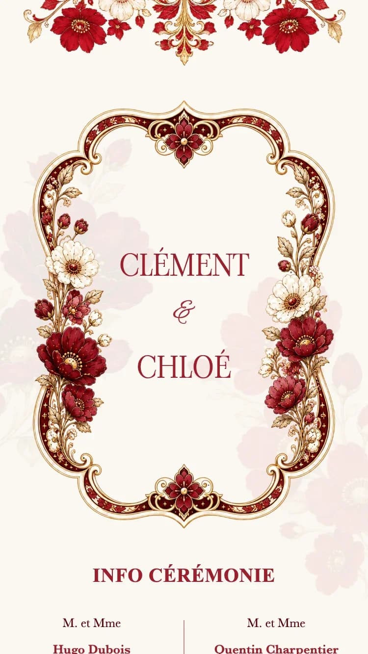 Crystal Floral - Red