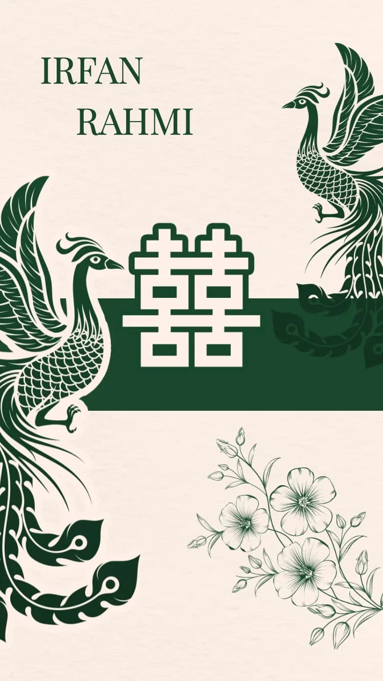 Double Phoenix - Green - Template Undangan Pernikahan Online