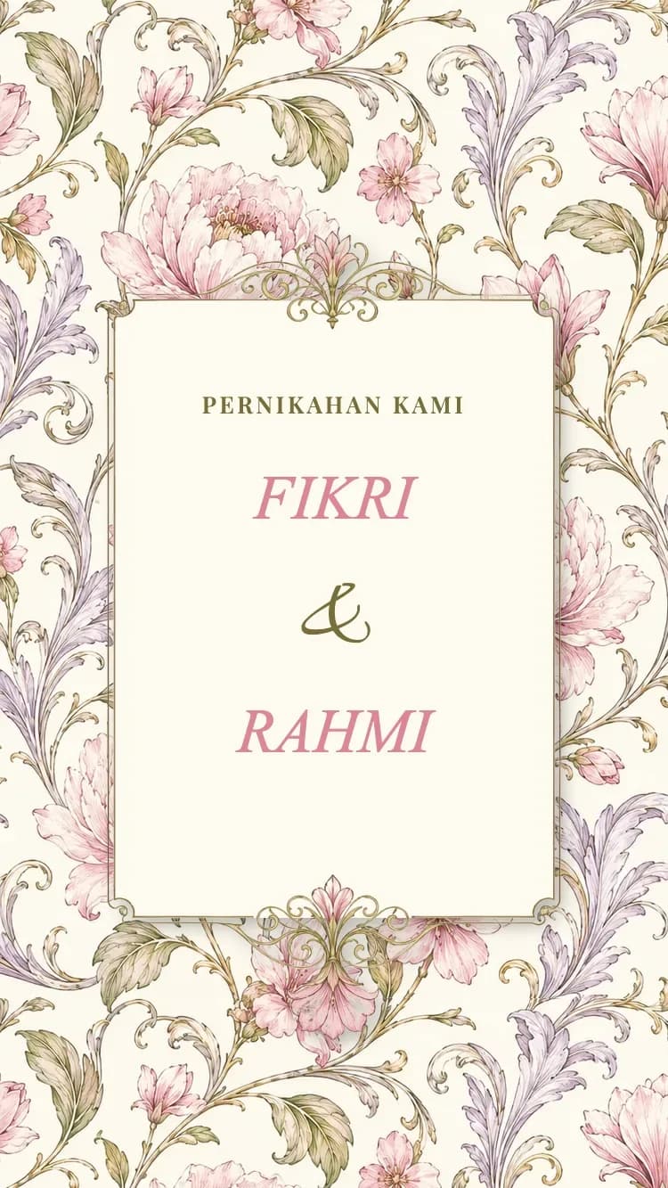 Porcelain II - Pink - Template Undangan Pernikahan Online