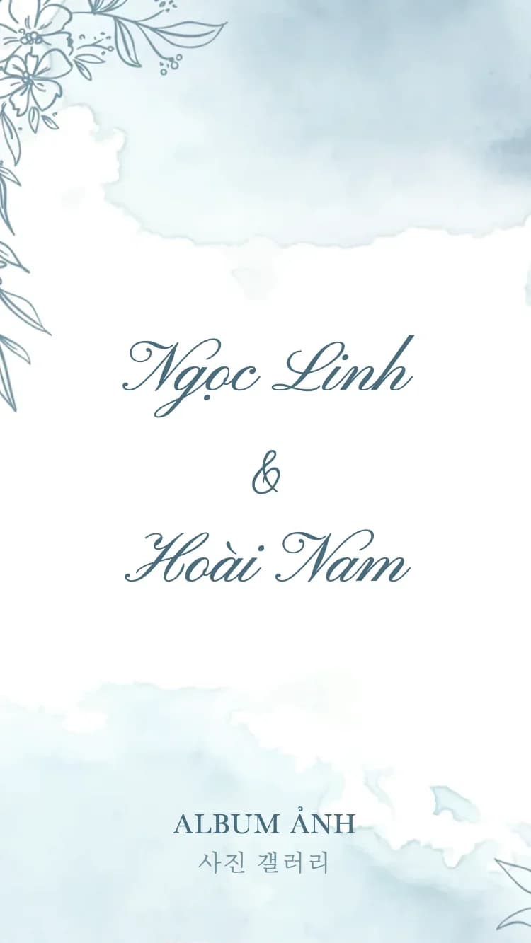 Vườn Xuân - Lam - Mẫu thiệp cưới online