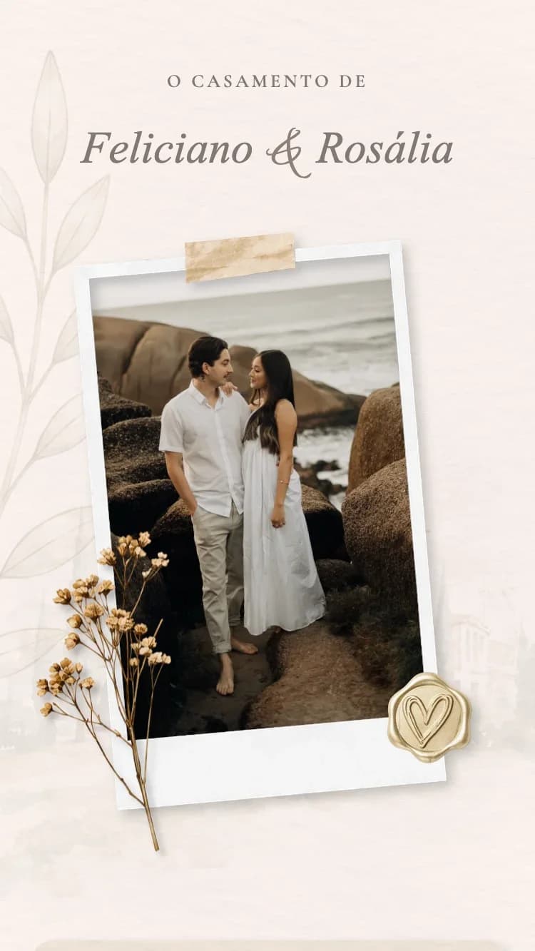 Minimalism - Brown - Modelo de Convite de Casamento Online