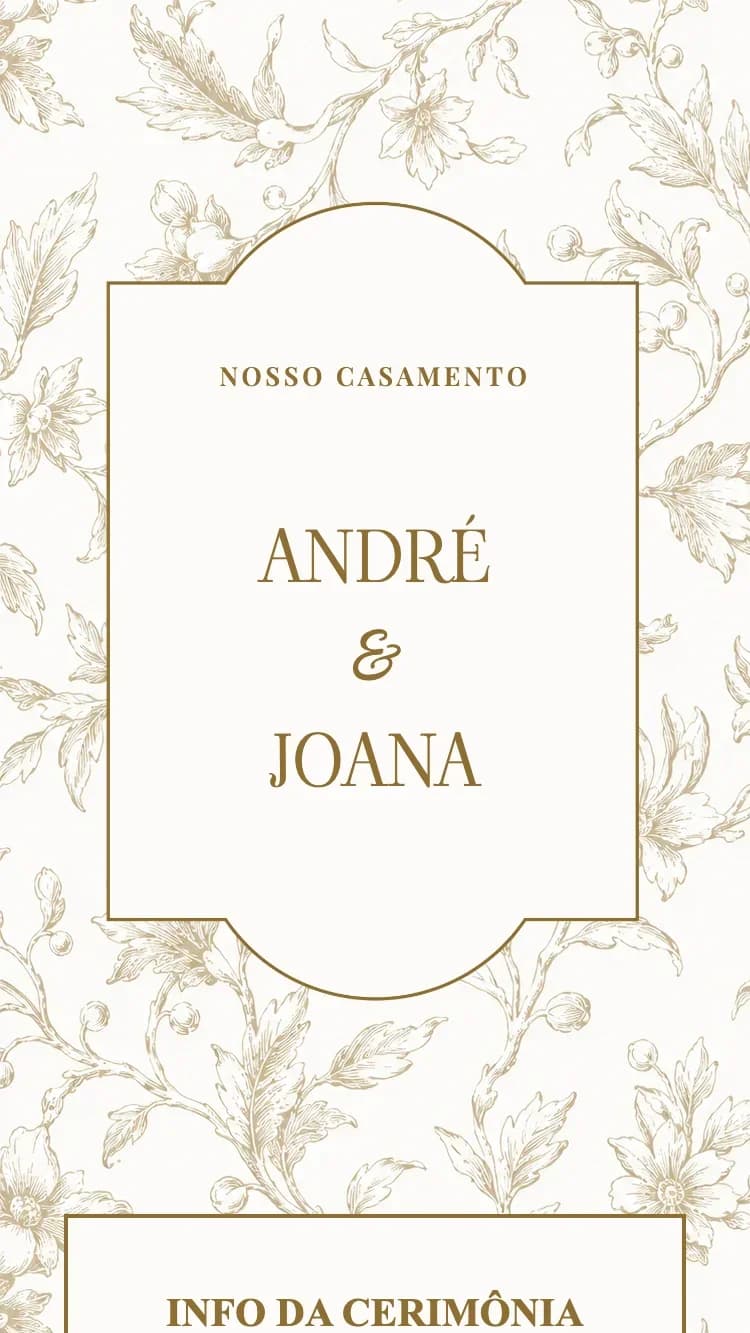Porcelain - Brown - Modelo de Convite de Casamento Online