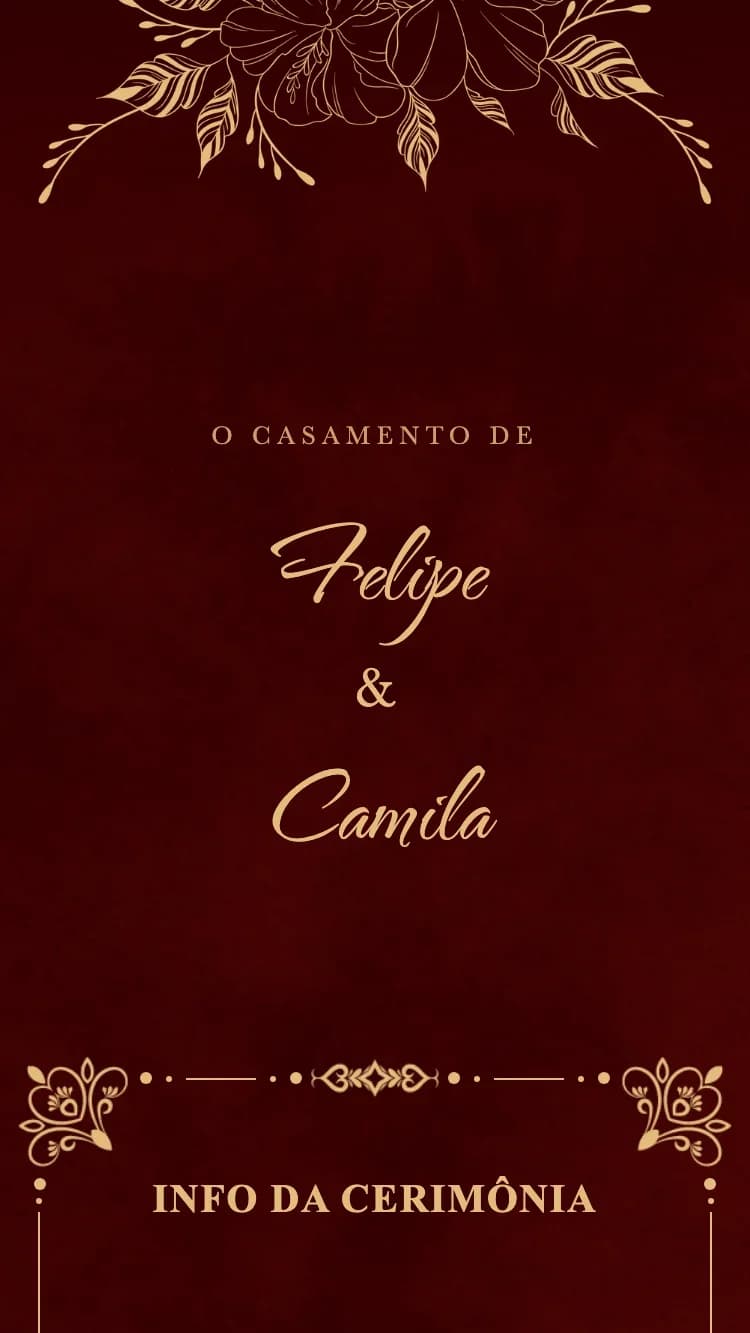 Royal - Red - Modelo de Convite de Casamento Online