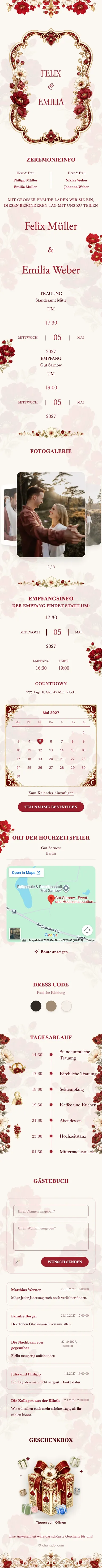 Crystal Floral - Red
