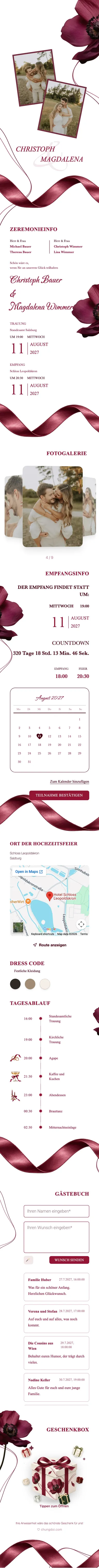 Silk Ribbon - Dark Red