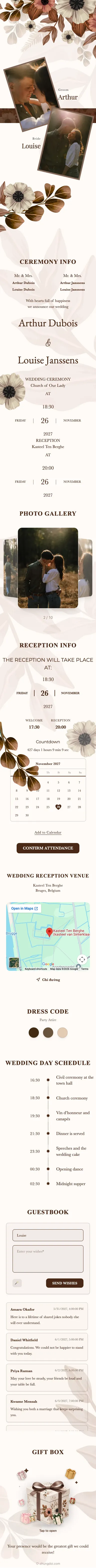 Boho Floral - Brown