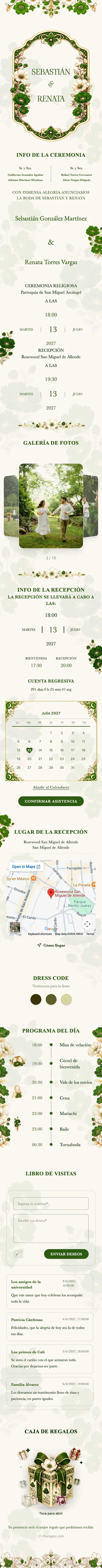 Crystal Floral - Green