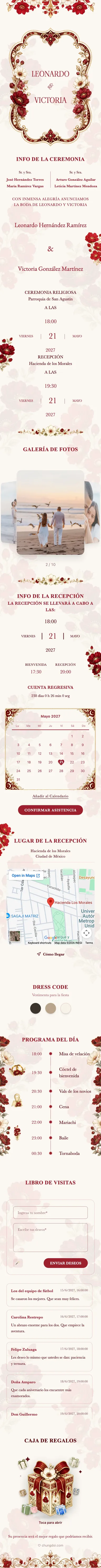 Crystal Floral - Red