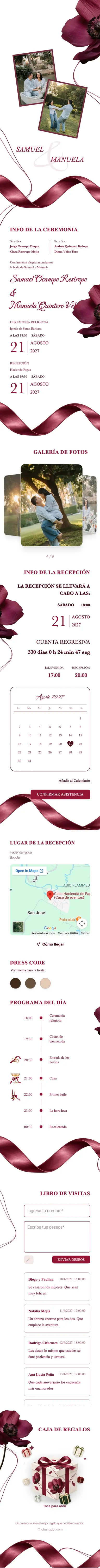 Silk Ribbon - Dark Red
