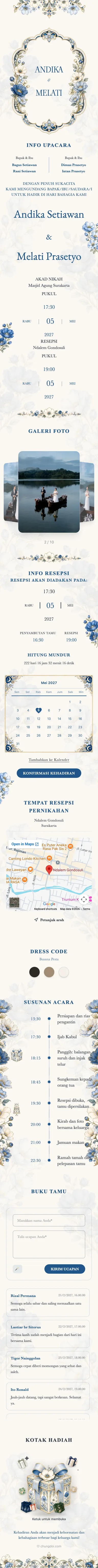 Crystal Floral - Blue