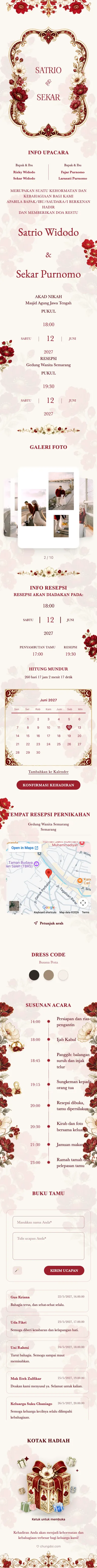 Crystal Floral - Red