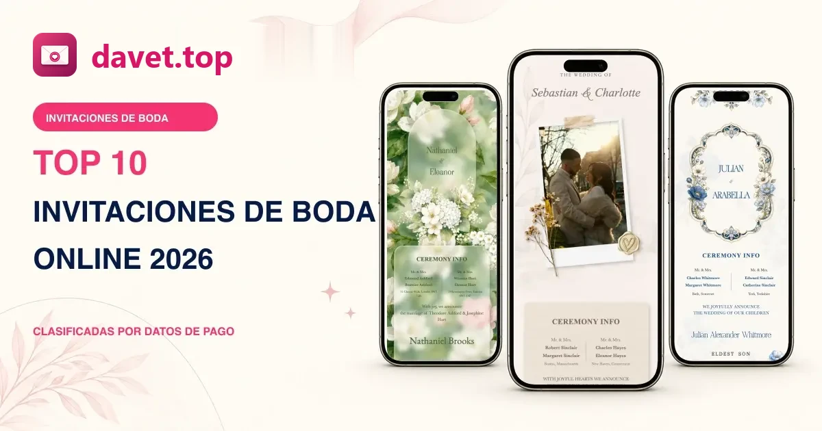 10 mejores invitaciones de boda online 2026