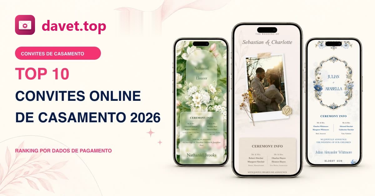 10 melhores convites de casamento online 2026