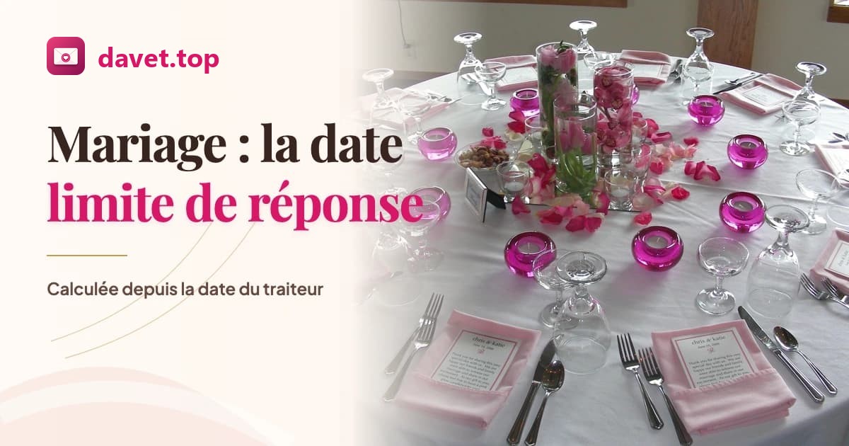 Mariage: quelle date limite de réponse fixer?