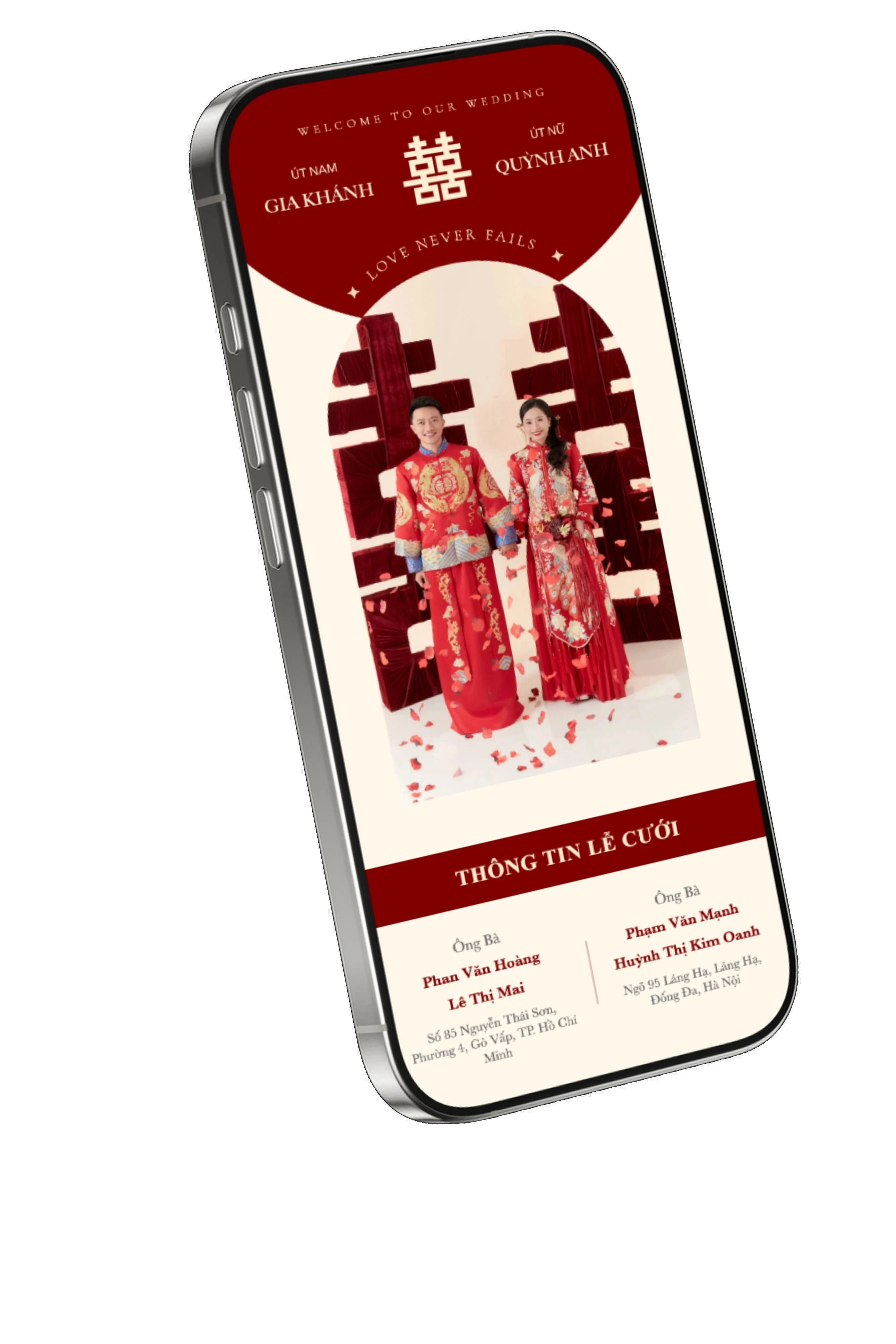 Mockup thiệp cưới online Davet