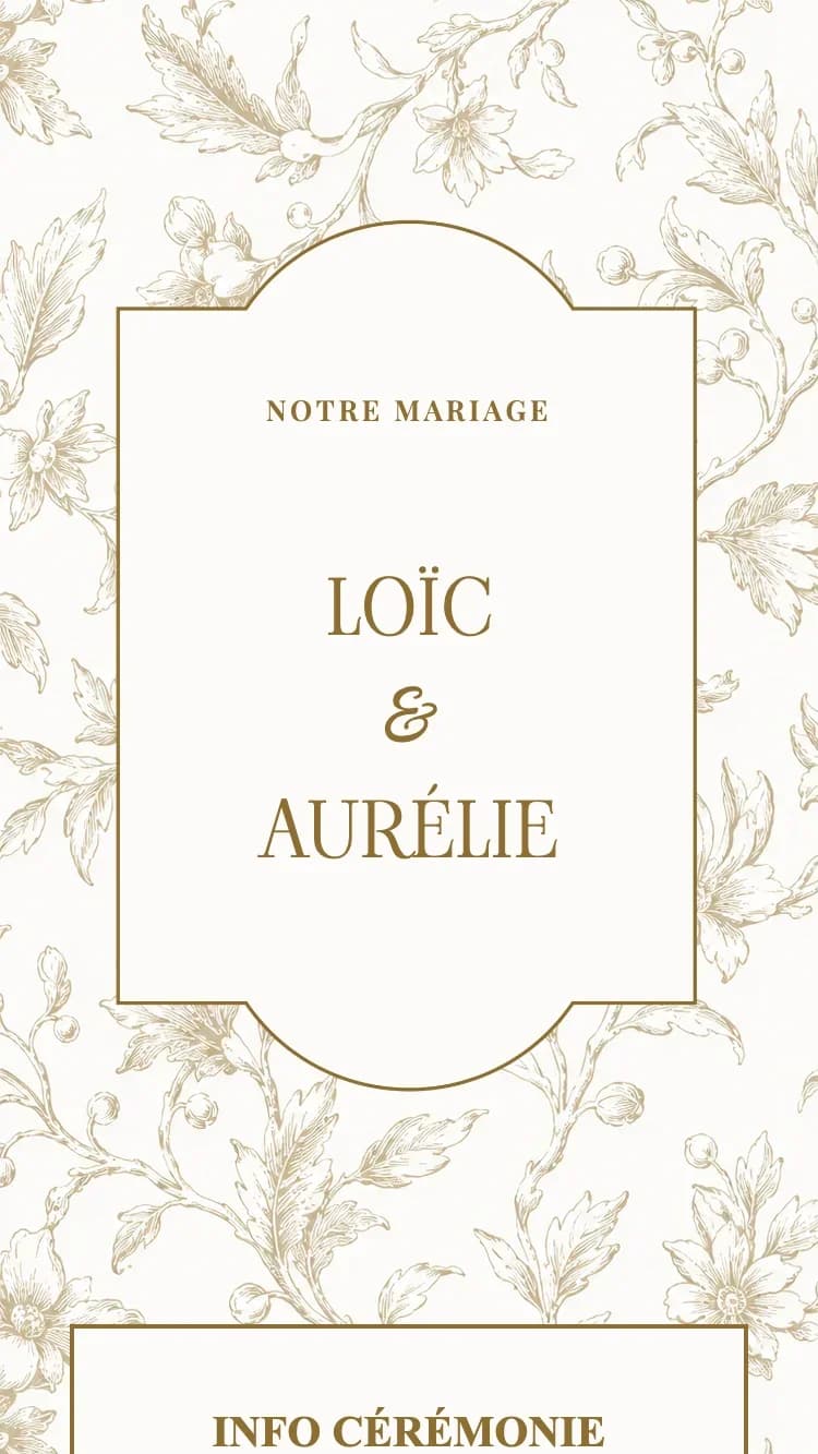 Porcelain - Brown - Modele de faire-part de mariage en ligne